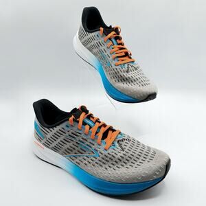 Brooks Hyperion Grey Atomic Blue Scarlet Road-Running Sneakers Men’s Size 11